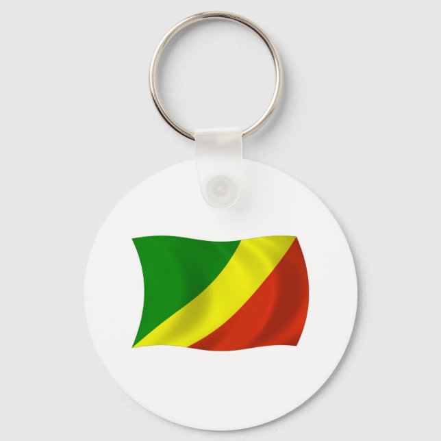 Porte-clés Drapeau de la République du Congo (Recto)