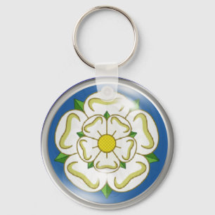 Porte-clés Drapeau de la rose blanche du Yorkshire
