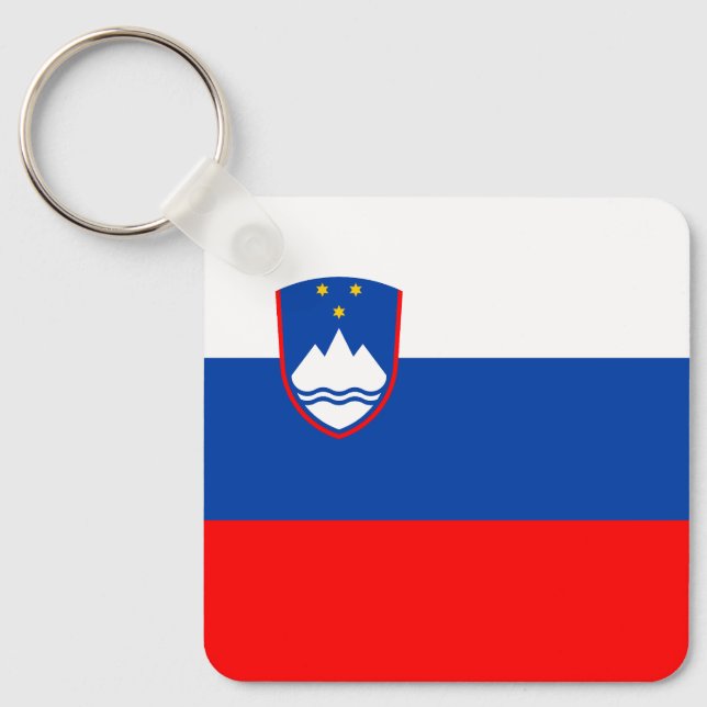 Porte-clés Drapeau de la Slovénie (Recto)