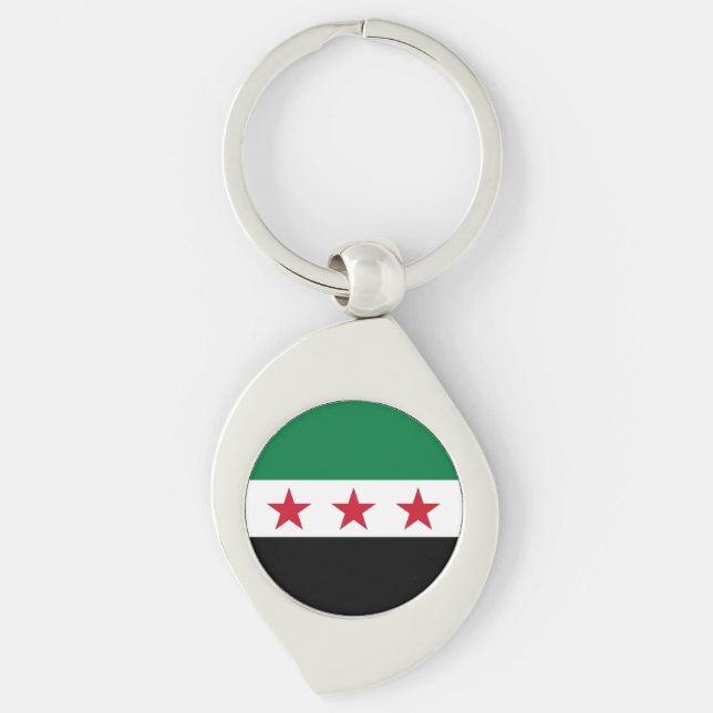 Porte-clés Drapeau de la Syrie (Devant)
