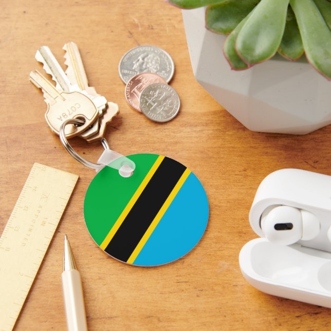 Porte-clés Drapeau de la Tanzanie (Bureau)