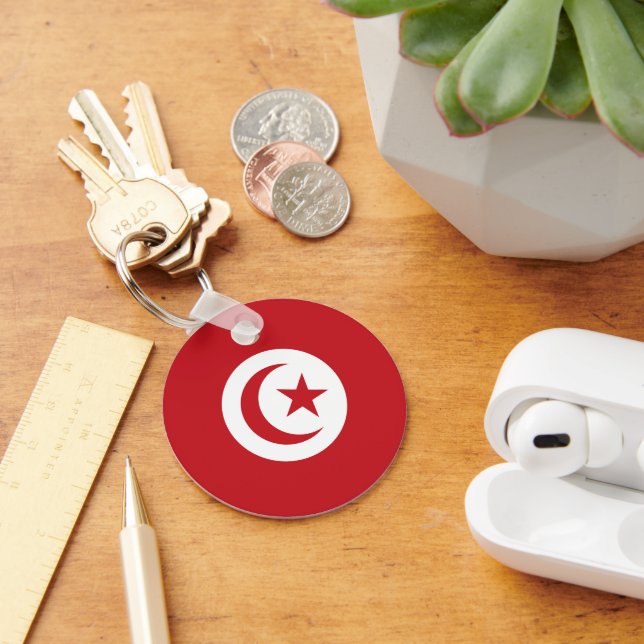 Porte-clés Drapeau de la Tunisie (Bureau)
