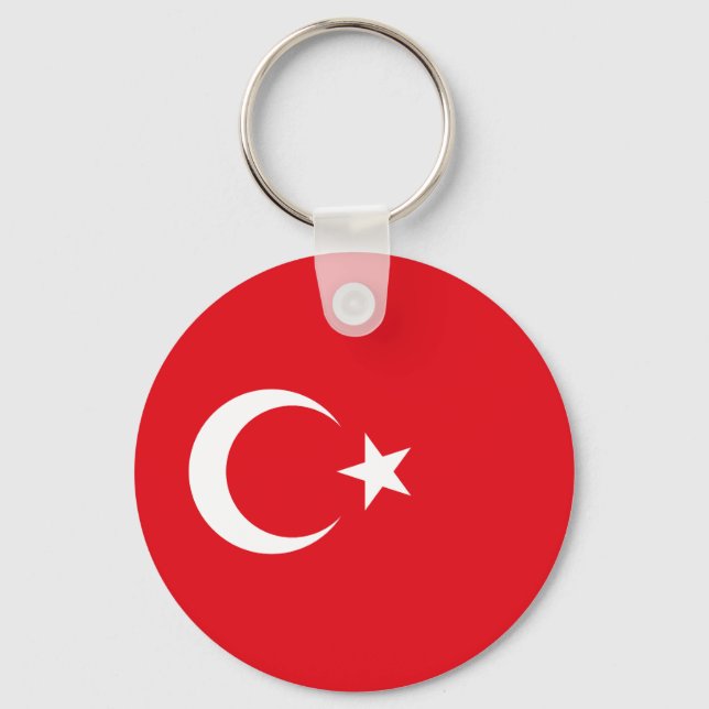 Porte-clés Drapeau de la Turquie (Recto)