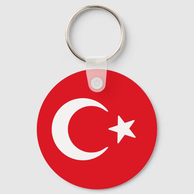 Porte-clés Drapeau de la Turquie (Recto)