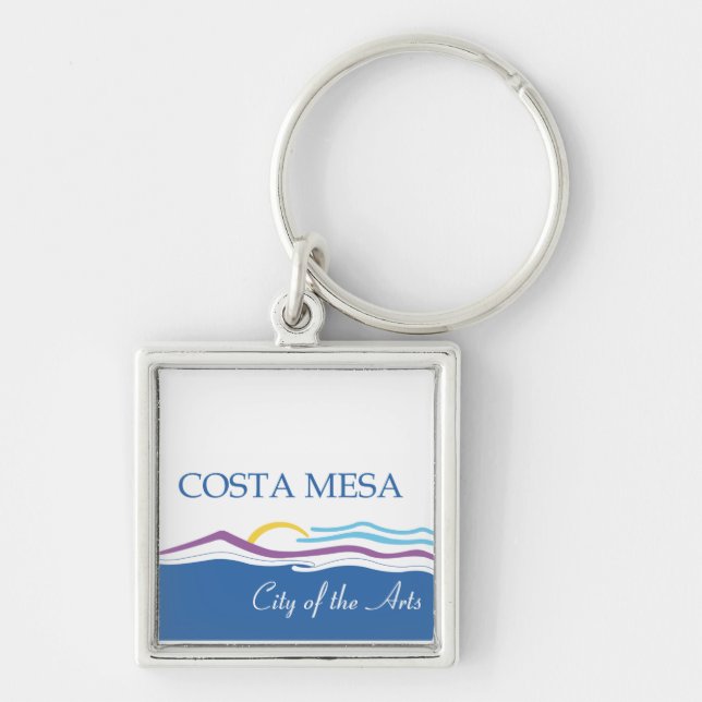 Porte-clés Drapeau de la ville de Costa Mesa (Devant)
