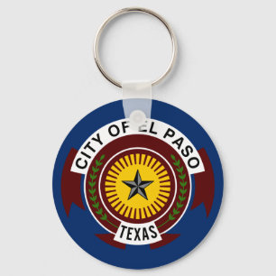 Porte-clés Drapeau de la ville d'El Paso, Texas