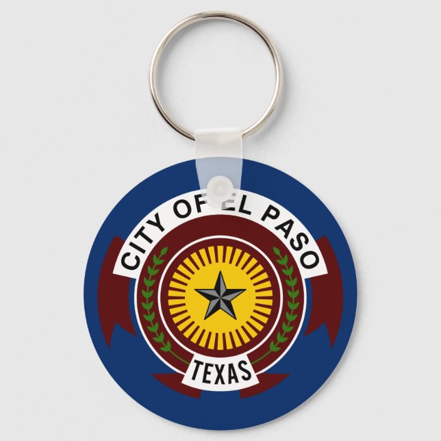 Porte-clés Drapeau de la ville d'El Paso, Texas (Recto)