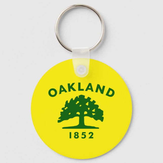 Porte-clés Drapeau de la ville d'Oakland (Californie) Porte - (Recto)