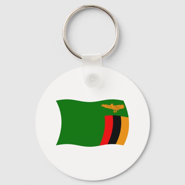 Porte-clés Drapeau de la Zambie (Recto)