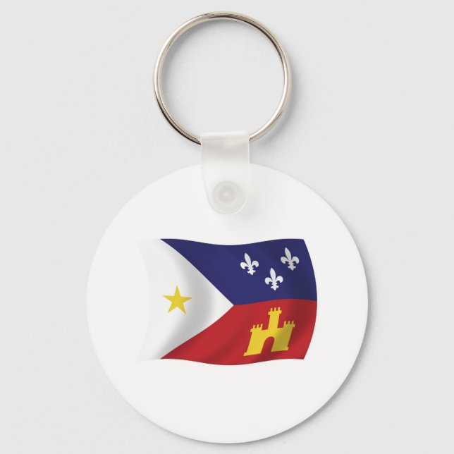 Porte-clés Drapeau de l'Acadiana (Recto)