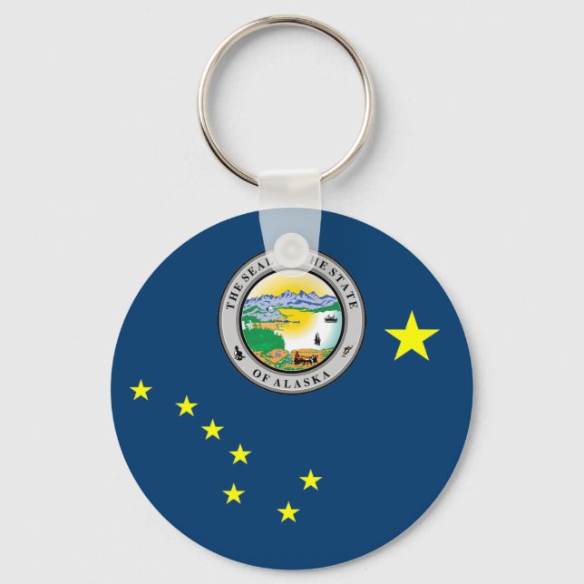 Porte-clés Drapeau de l'Alaska (Recto)