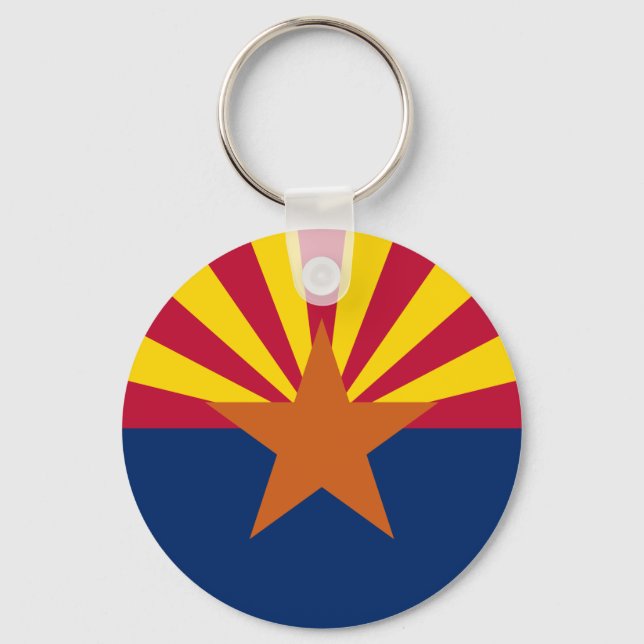 Porte-clés Drapeau de l'Arizona, Américain L'État du cuivre (Recto)
