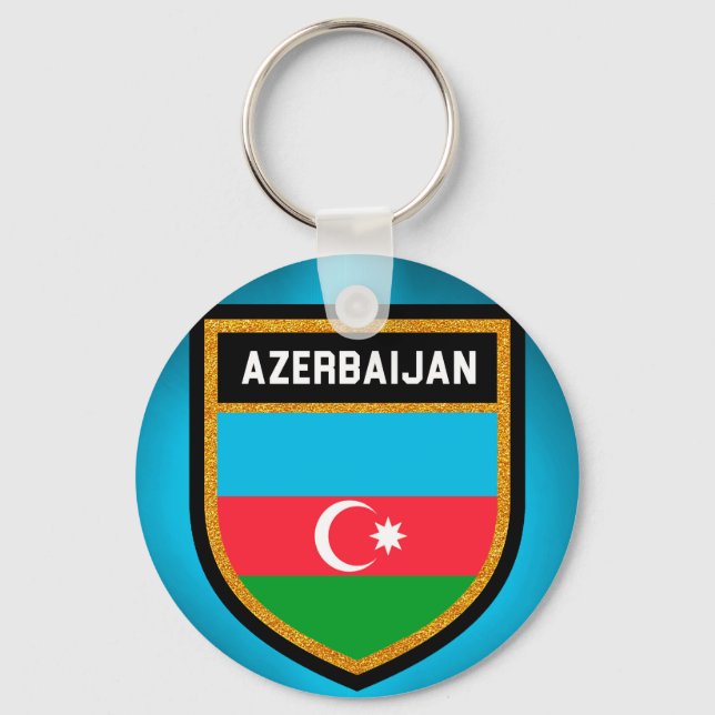 Porte-clés Drapeau de l'Azerbaïdjan (Recto)