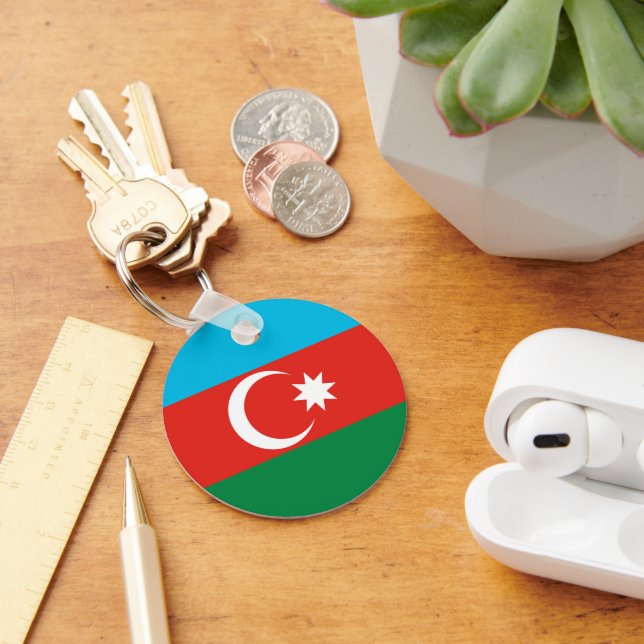 Porte-clés Drapeau de l'Azerbaïdjan (Bureau)