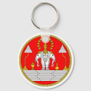 PORTE-CLÉS DRAPEAU DE L'ÉLÉPHANT PRINCIPAL DES LAOTIENS TRO
