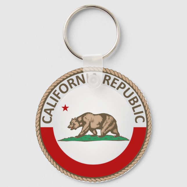 Porte-clés Drapeau de l'État de Californie (Recto)