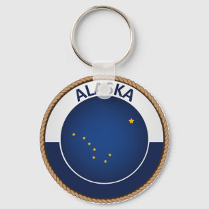 Porte-clés Drapeau de l'état de l'Alaska
