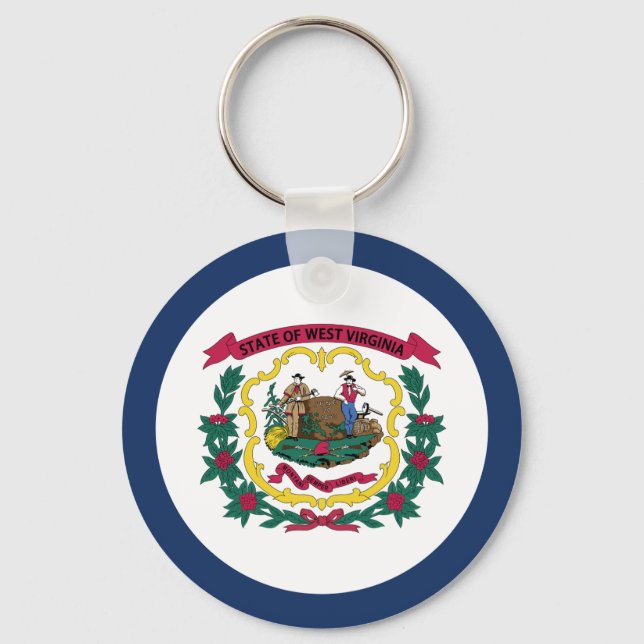 Porte-clés Drapeau de l'État de Virginie occidentale (Recto)