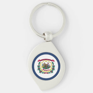 Porte-clés Drapeau de l'État de Virginie occidentale