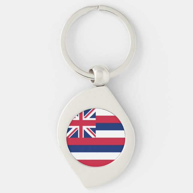 Porte-clés Drapeau de l'État d'Hawaii (Devant)