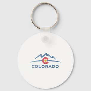 Porte-clés Drapeau de l'État du Colorado Montagnes Rocheuses