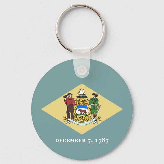 Porte-clés Drapeau de l'État du Delaware (Recto)