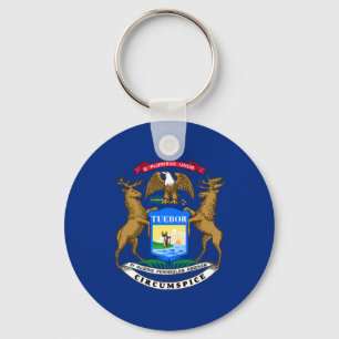 Porte-clés Drapeau de l'État du Michigan
