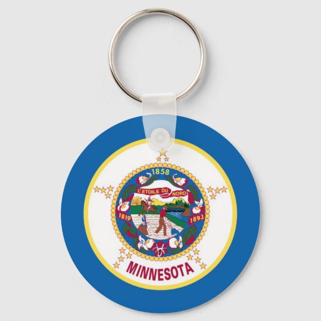 Porte-clés Drapeau de l'État du Minnesota (Recto)
