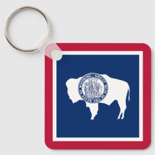 Porte-clés Drapeau de l'État du Wyoming