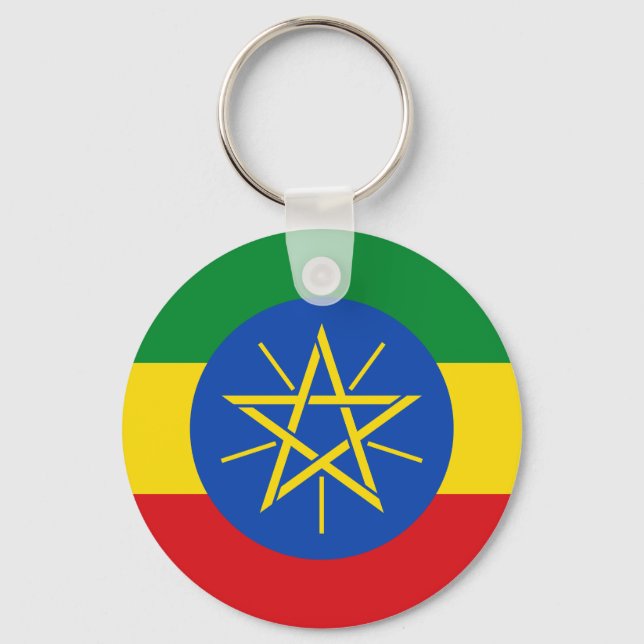 Porte-clés Drapeau de l'Éthiopie (Recto)