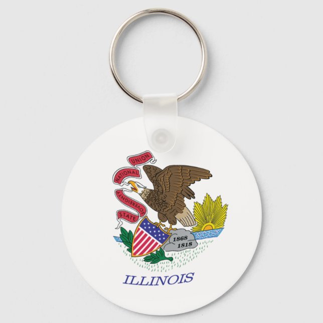 Porte-clés Drapeau de l'Illinois (Recto)