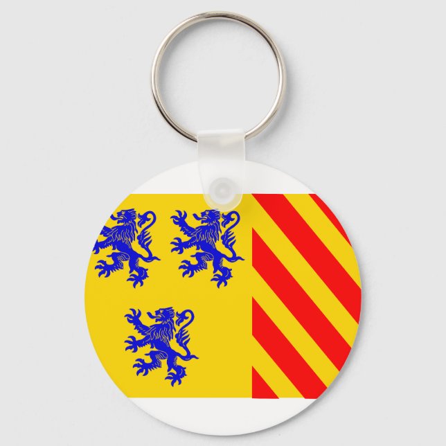 Porte-clés Drapeau de Limousin (alternatif), France (Recto)