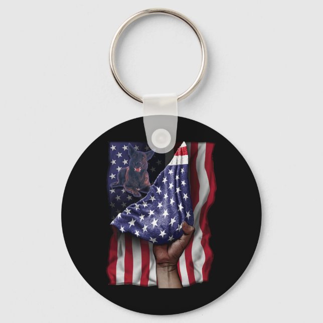 Porte-clés Drapeau de l'Indépendance Us Hollandais Shepherd (Recto)