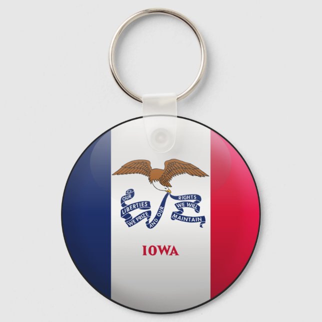 Porte-clés Drapeau de l'Iowa (Recto)