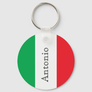 Porte-clés Drapeau de l'Italie nom monogramme