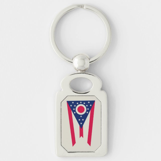 Porte-clés Drapeau de l'Ohio : la bannière Buckeye State (Devant)