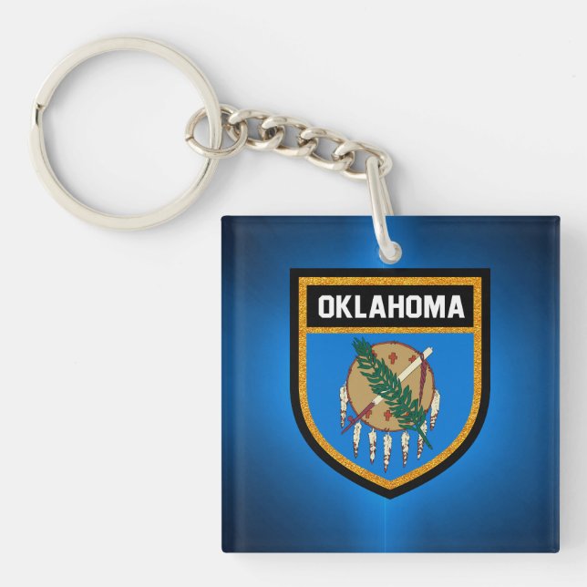Porte-clés Drapeau de l'Oklahoma (Devant)