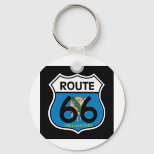 Porte-clés Drapeau de l'Oklahoma Route 66 Shield