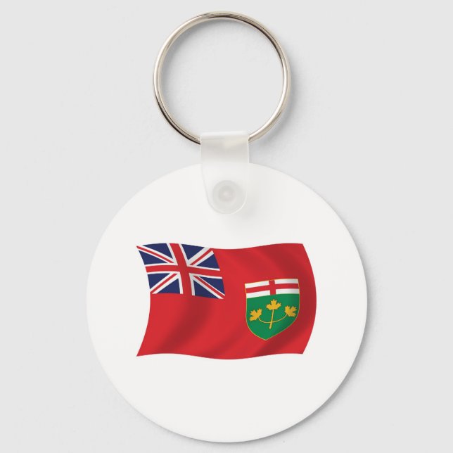 Porte-clés Drapeau de l'Ontario (Recto)