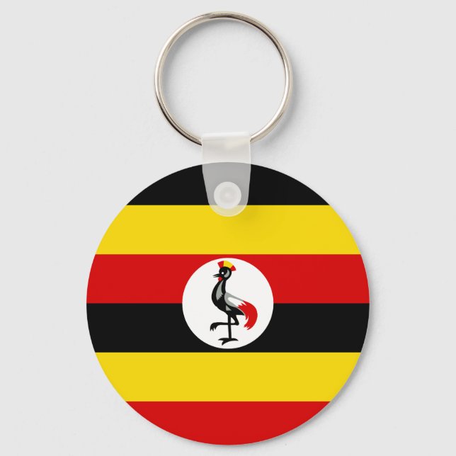 Porte-clés Drapeau de l'Ouganda (Recto)