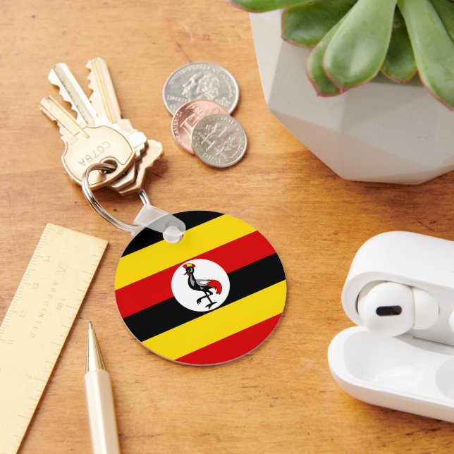 Porte-clés Drapeau de l'Ouganda (Bureau)