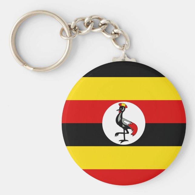 Porte-clés Drapeau de l'Ouganda (Devant)