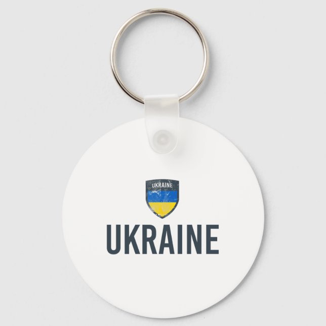 Porte-clés Drapeau de l'Ukraine - Drapeau ukrainien - Ukraine (Recto)