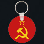 Porte-clés Drapeau de l'URSS - Drapeau de l'Union soviétique<br><div class="desc">Marteau jaune et faucille sur le drapeau rouge. Drapeau historique de l'Union soviétique.</div>