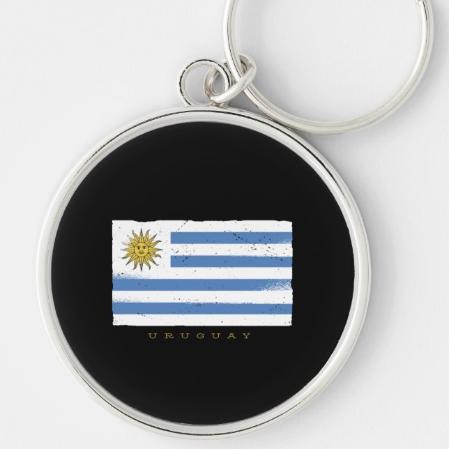 Porte-clés Drapeau de l'Uruguay (Devant)