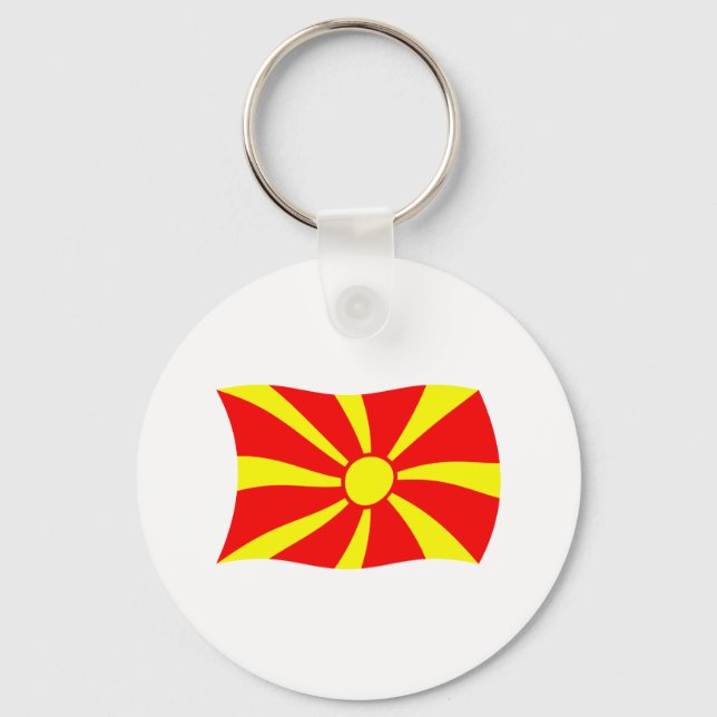 Porte-clés Drapeau de Macédoine (Recto)