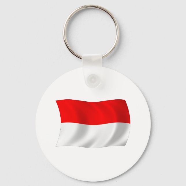 Porte-clés Drapeau de Monaco (Recto)