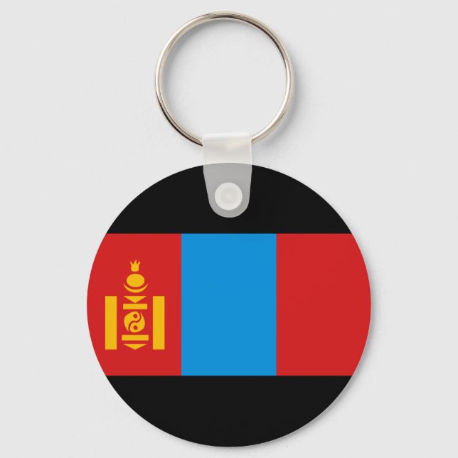 Porte-clés Drapeau de Mongolie (Recto)