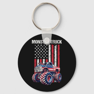 Porte-clés Drapeau de Monster Truck 250 Ans 1776 2026 Garçons