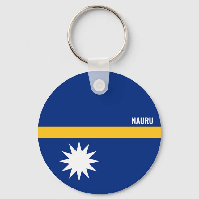 Porte-clés Drapeau de Nauru charme patriotique (Recto)